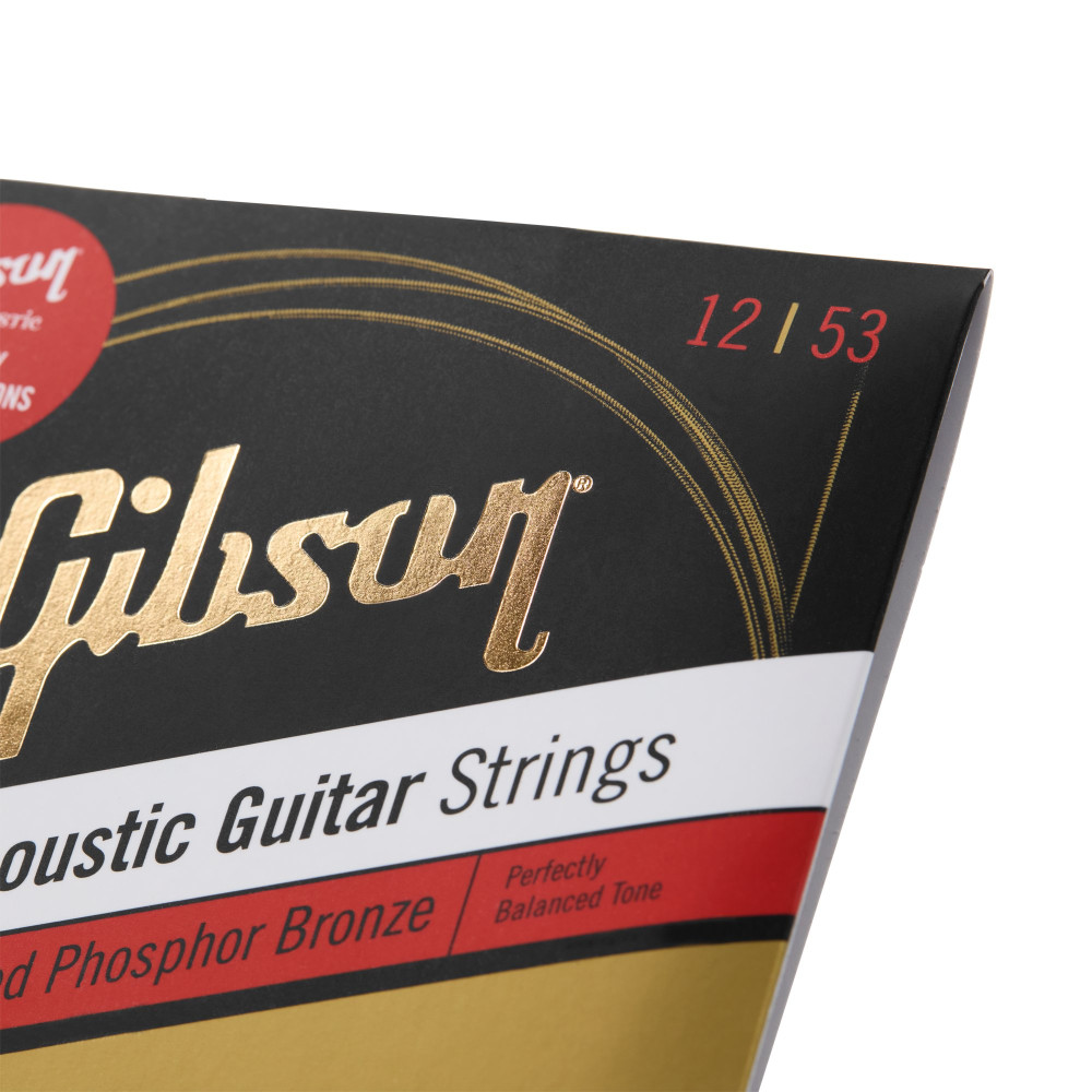 Gibson Coated Phosphor Bronze Acoustic Guitar Strings, Light Gauge