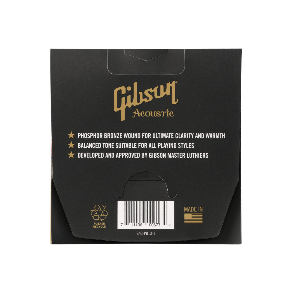 Gibson Phosphor Bronze Acoustic Guitar Strings, Medium Gauge