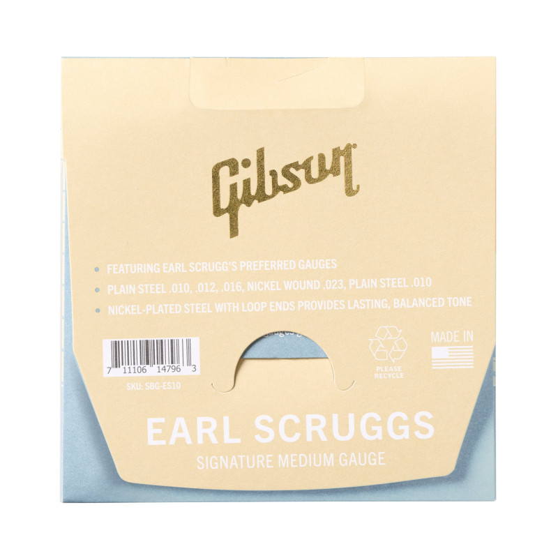 Gibson Earl Scruggs Banjo String Set, Signature Medium Gauge