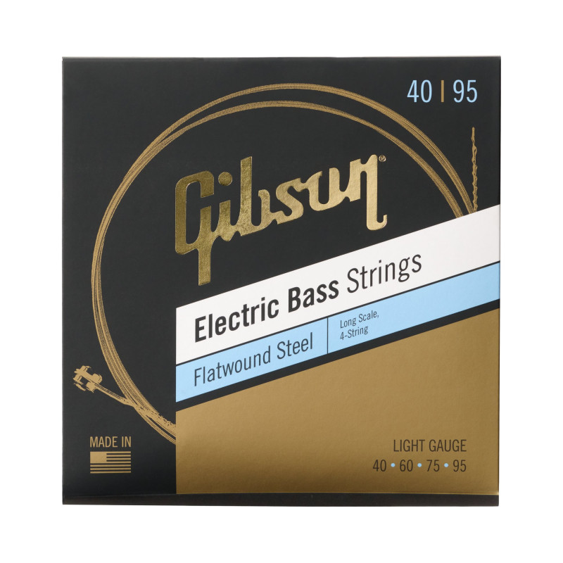 Gibson Flatwound Electric Bass Strings, Long Scale, Light Gauge