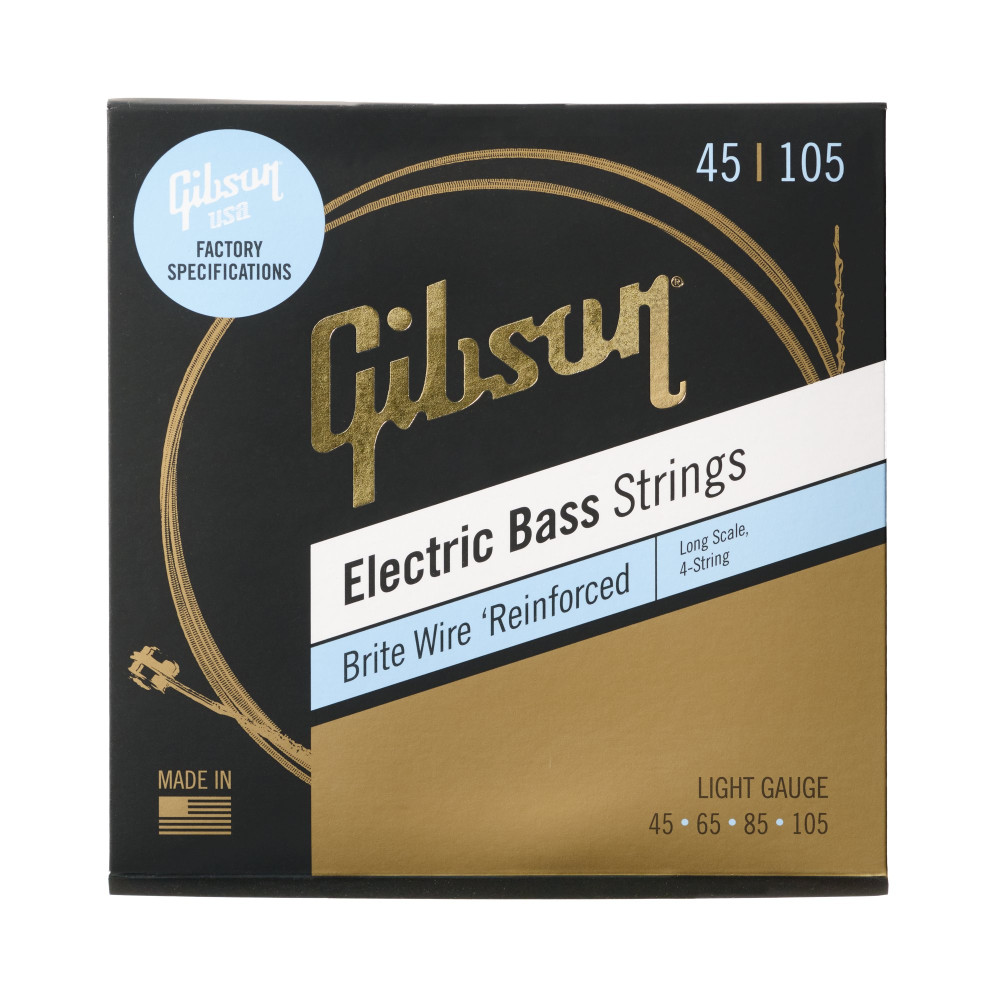 Gibson Brite Wire Electric Bass Strings, Long Scale, Light Gauge