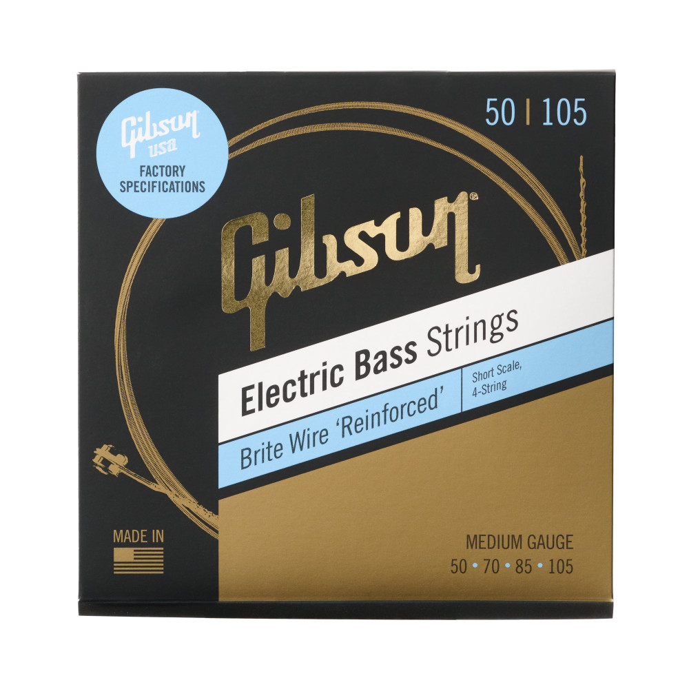 Gibson Brite Wire Electric Bass Strings, Short Scale, Medium Gauge