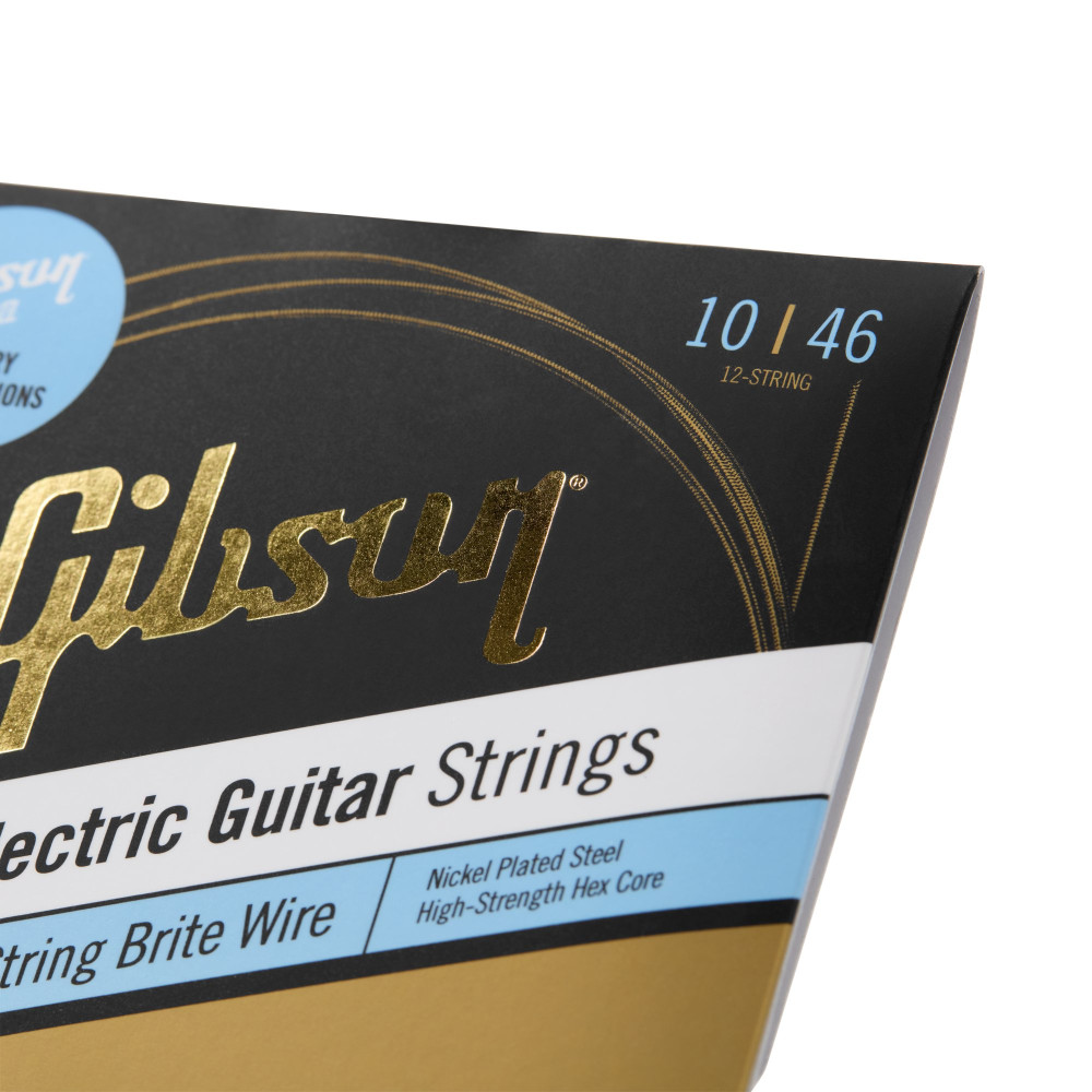 Gibson Brite Wire Electric Guitar Strings, 12-String, Light Gauge