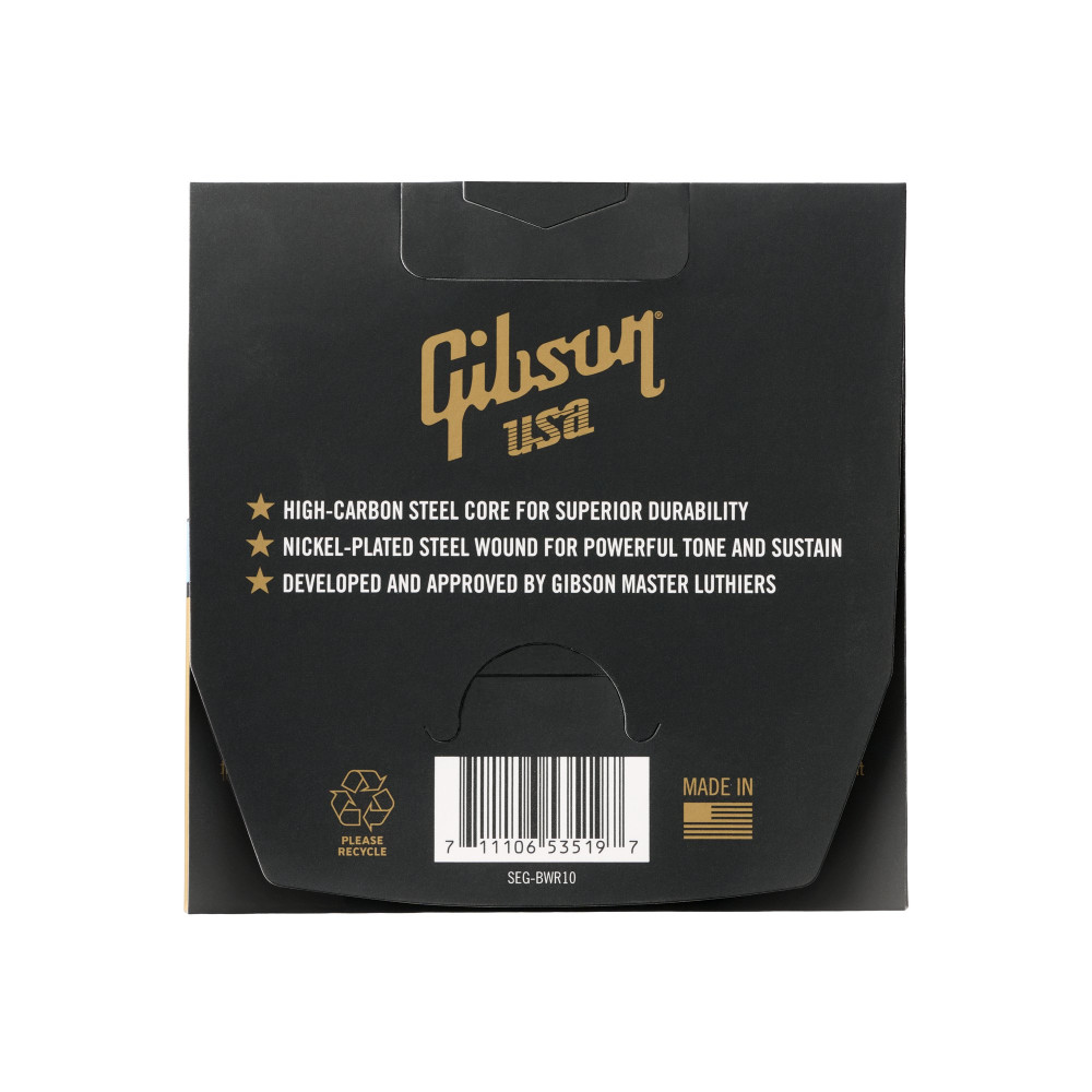 Gibson Brite Wire Reinforced Electric Guitar Strings, Light Gauge