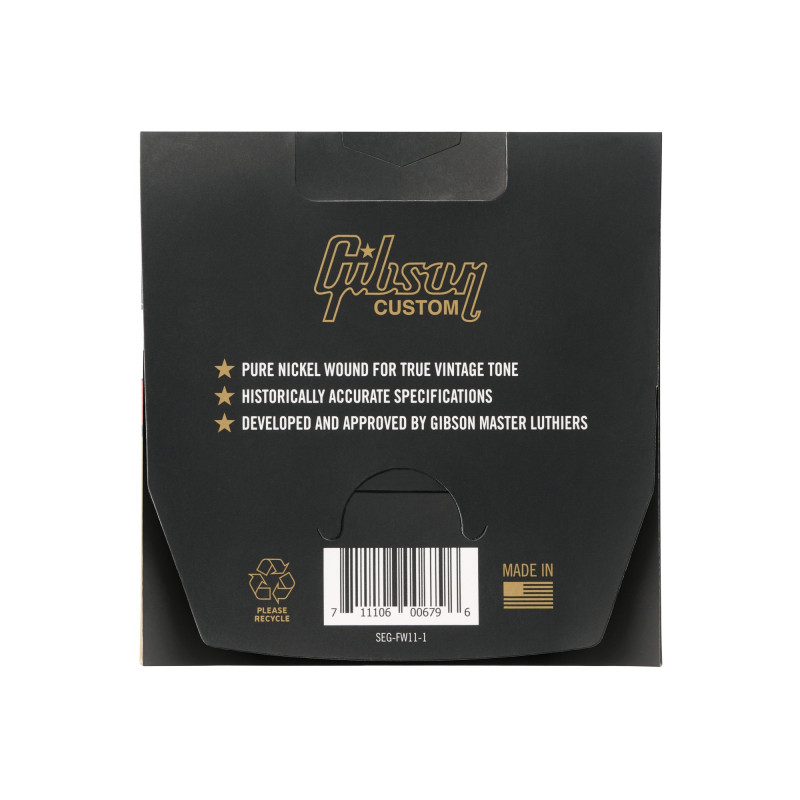 Gibson Flatwound Electric Guitar Strings, Ultra-Light Gauge
