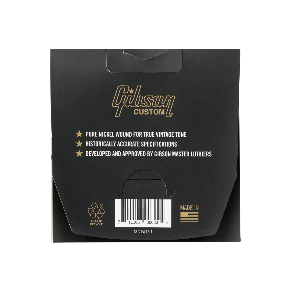 Gibson Flatwound Electric Guitar Strings, Light Gauge