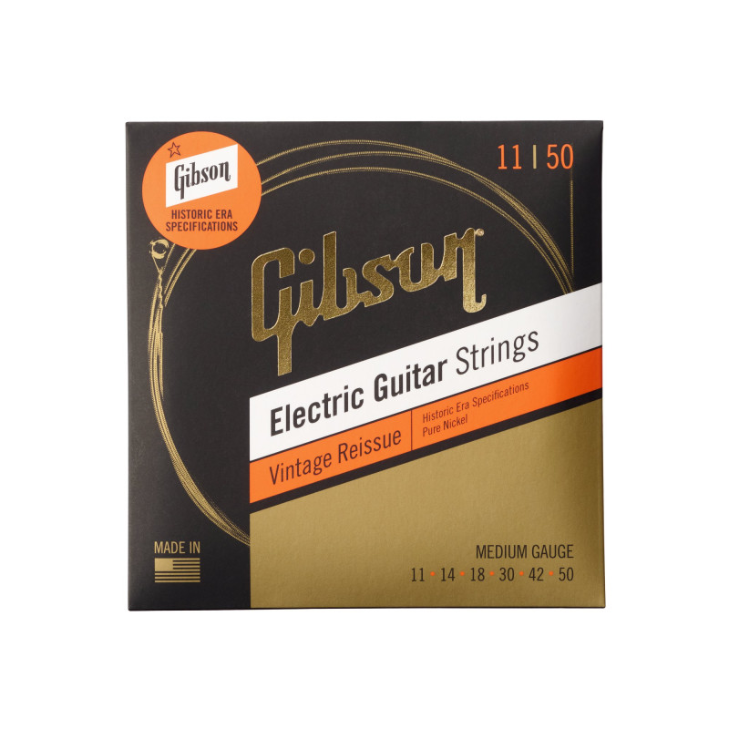 Gibson Vintage Reissue Electric Guitar Strings, Medium Gauge