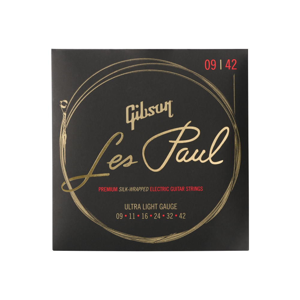Gibson Les Paul Premium Electric Guitar Strings, Ultra-Light Gauge