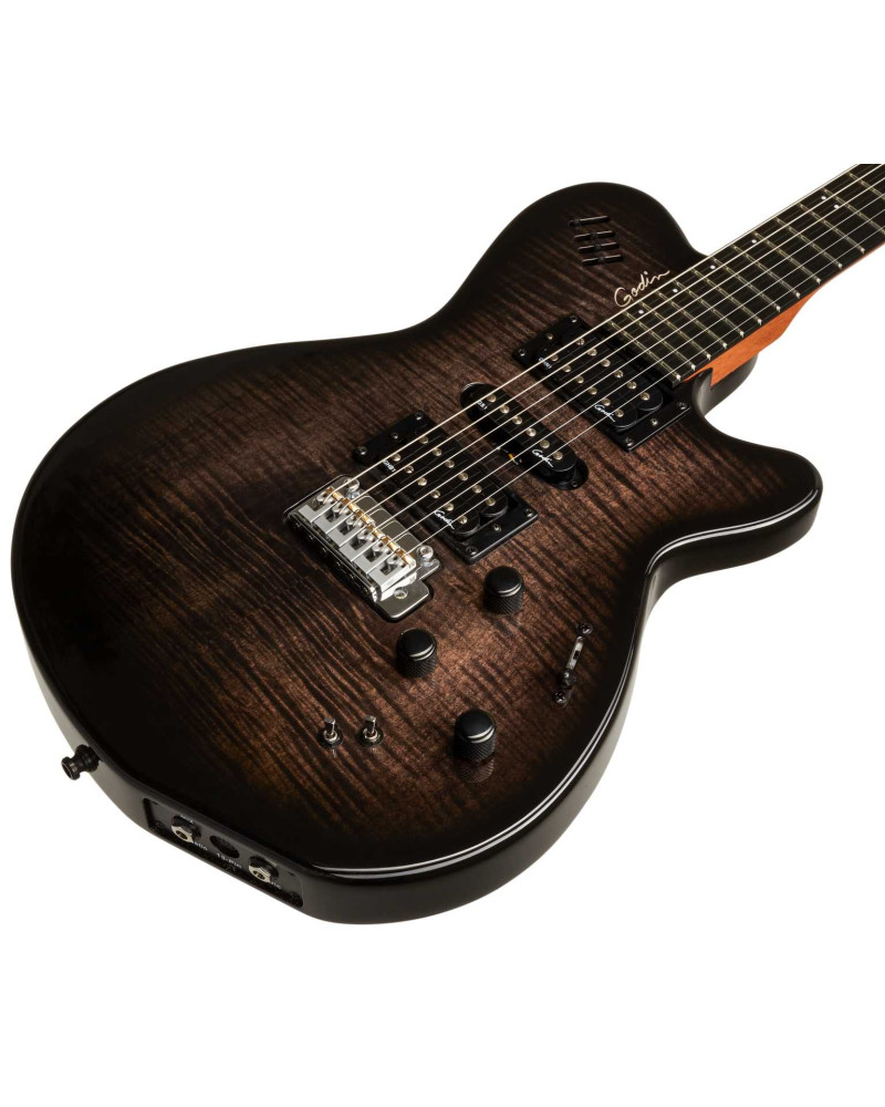 Godin xtSA Trans Black Flame