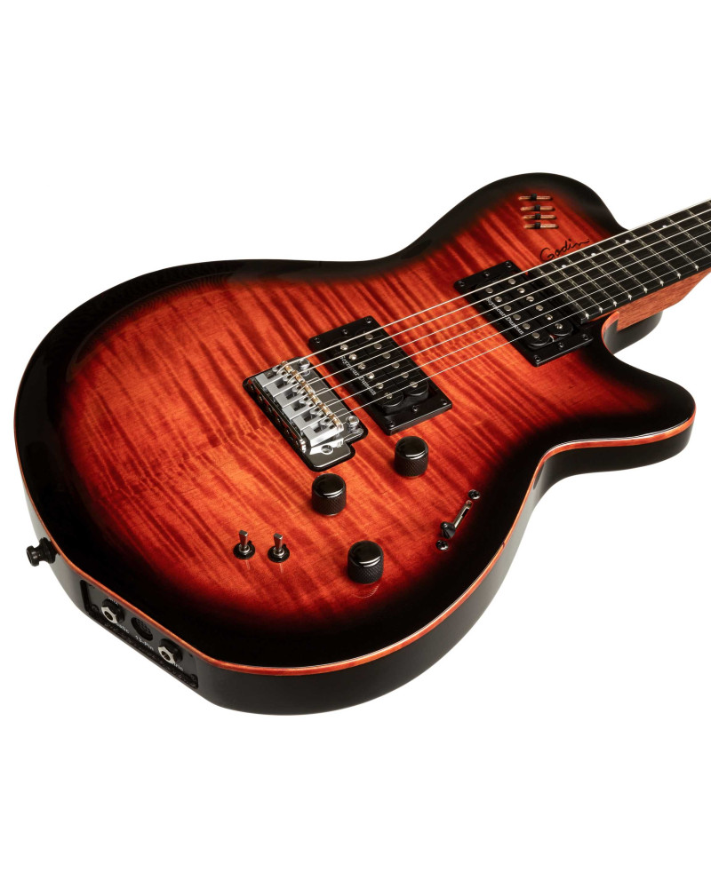 Godin LGXT SA Cognac Burst Flame AA