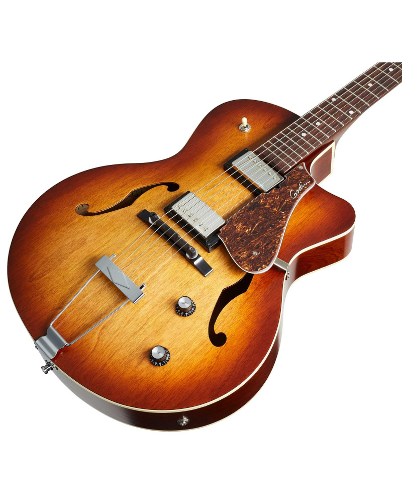 Godin 5th Avenue CW Kingpin II HB Cognac Burst