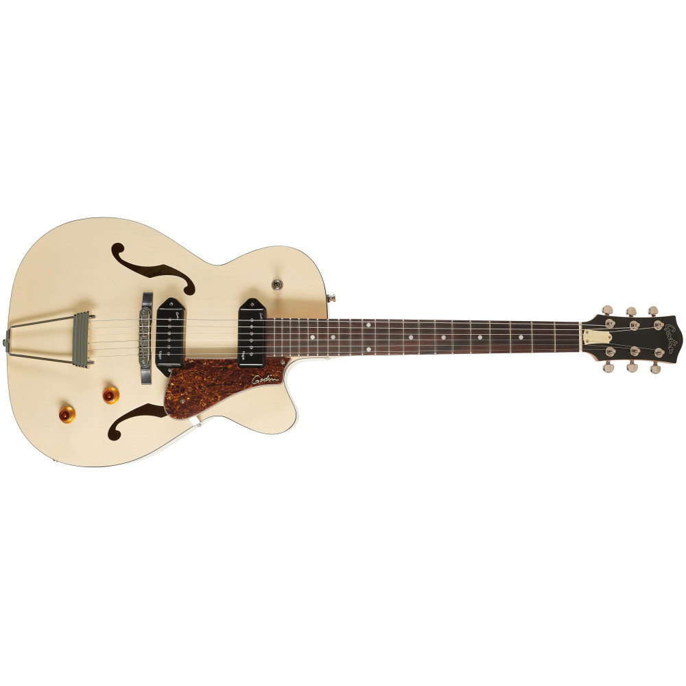 Godin 5th Avenue TL Kingpin P90 Transparent Cream HG with Bag