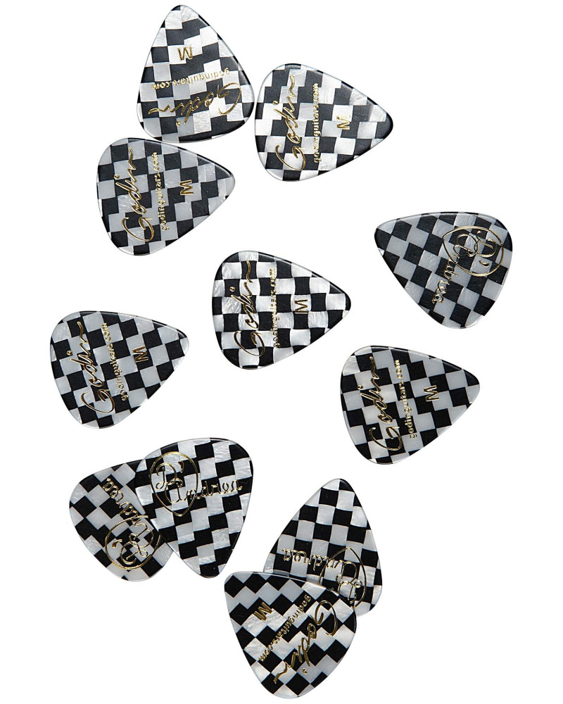 Godin Guitar Picks Medium .71 mm Checkerboard