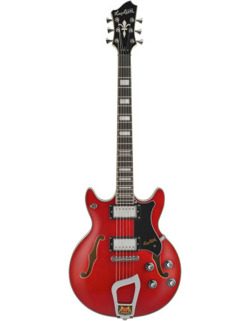 Hagstrom HSALVAR04 Electric Guitar, Alvar, Wild Cherry Transparent
