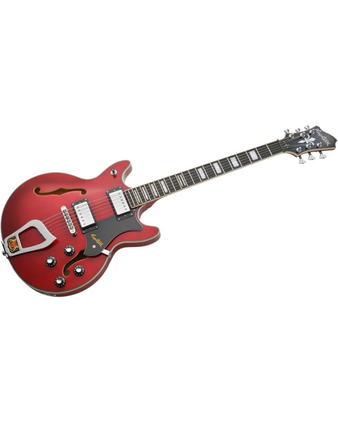 Hagstrom HSALVAR04 Electric Guitar, Alvar, Wild Cherry Transparent