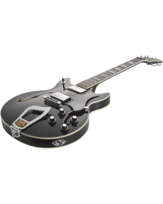 Hagstrom HSALVAR09 Electric Guitar, Alvar, Black