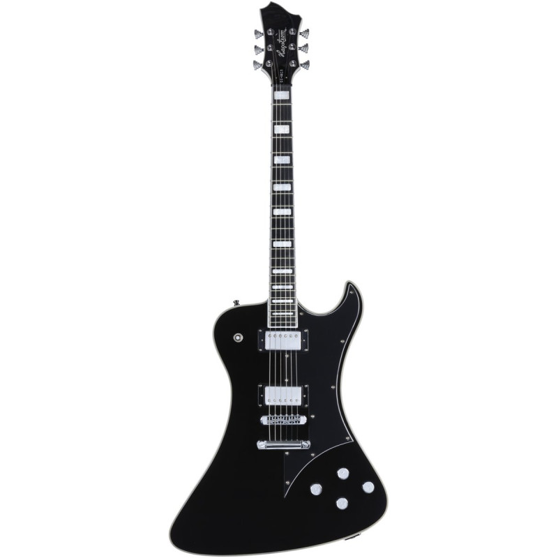 Hagstrom HSFANTOMENCUST09 Electric Guitar, Fantomen Custom, Black Gloss