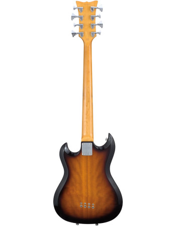 Hagstrom HSH8218 Bass Guitar, H8II, Tobacco Sunburst, 8-string