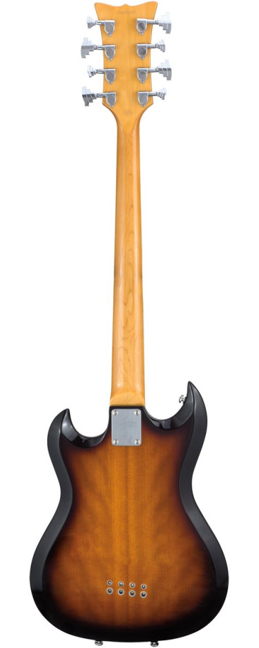 Hagstrom HSH8218 Bass Guitar, H8II, Tobacco Sunburst, 8-string