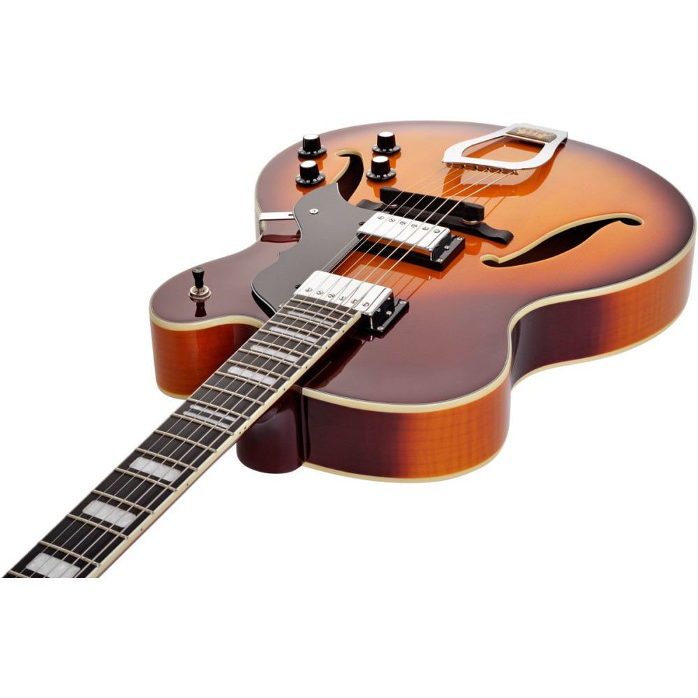 Hagstrom HSHJ80005 Electric Guitar, HJ800, Vintage Sunburst