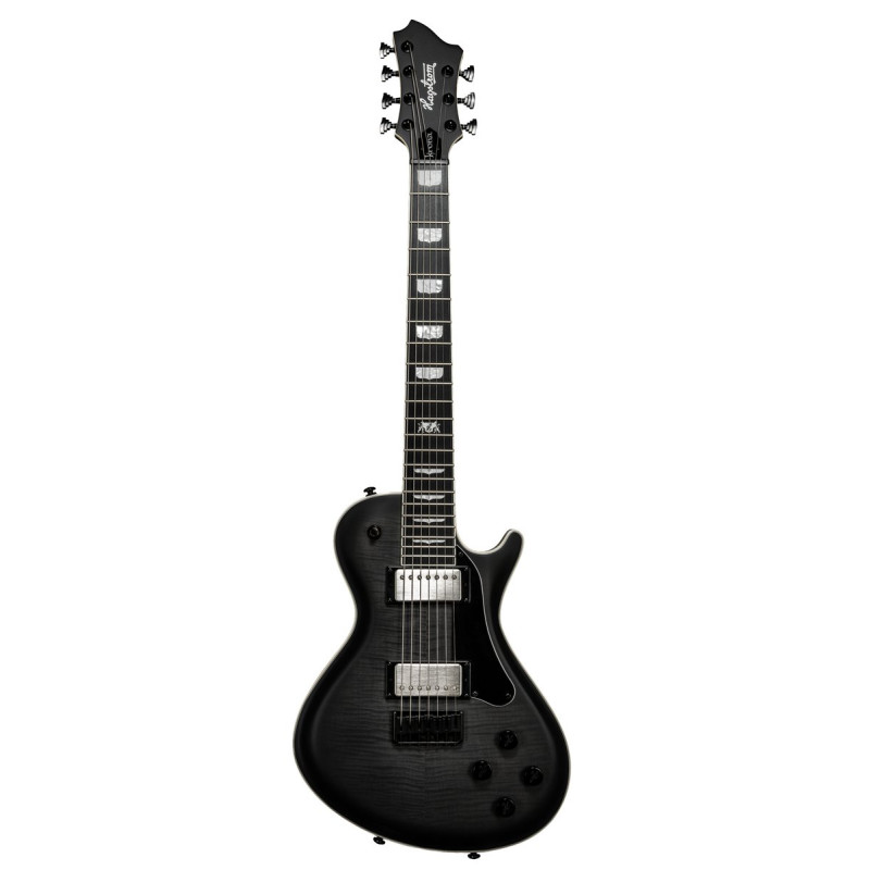 Hagstrom HSKRO7BCC Electric Guitar, Krona KRO7-BCC, Burnt Charcol