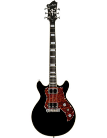 Hagstrom HSMEGIN09 Electric Guitar, Megin, Black Gloss