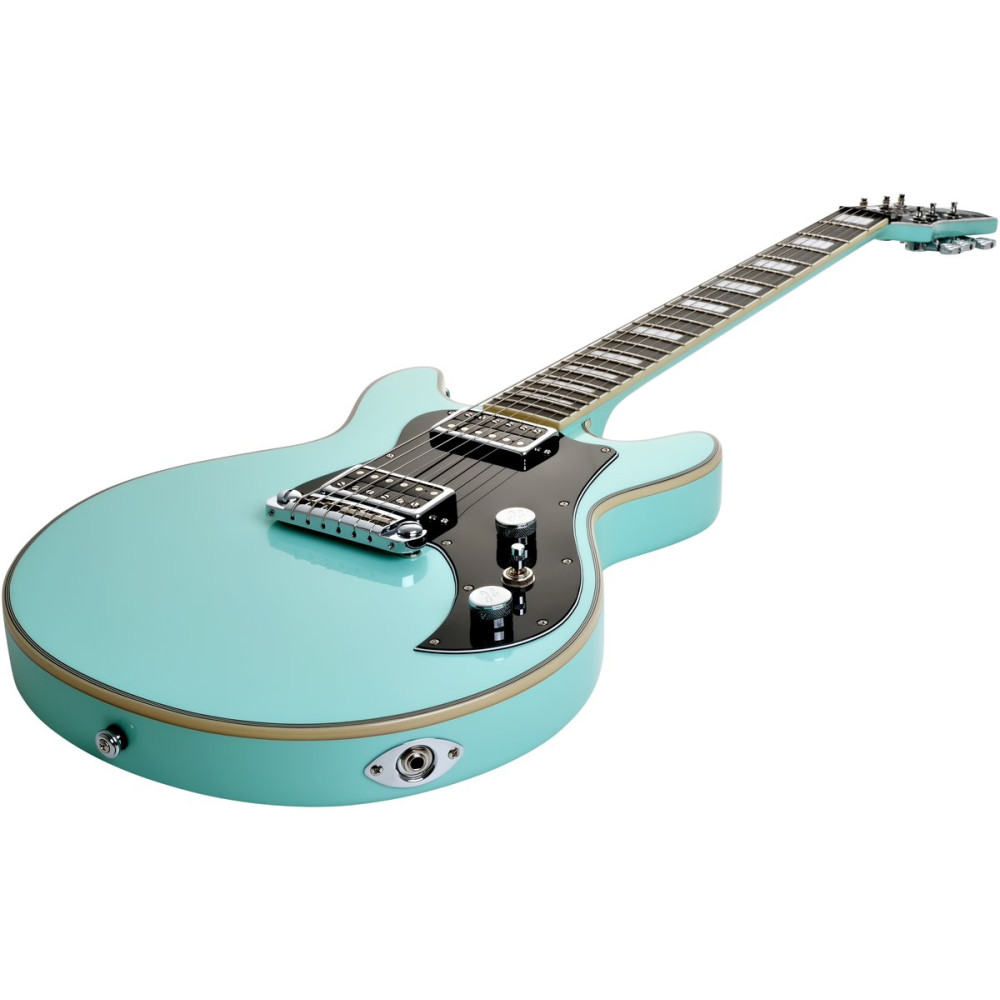 Hagstrom HSMEGIN61 Electric Guitar, Megin, Aged Sky Blue