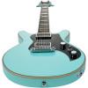 Hagstrom HSMEGIN61 Electric Guitar, Megin, Aged Sky Blue