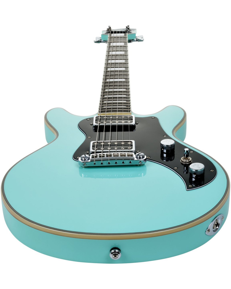 Hagstrom HSMEGIN61 Electric Guitar, Megin, Aged Sky Blue