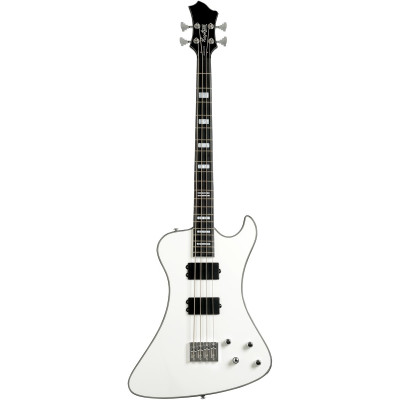 Hagstrom HSNEKROMANT402 Electric Bass, Nekromant 4, White Gloss