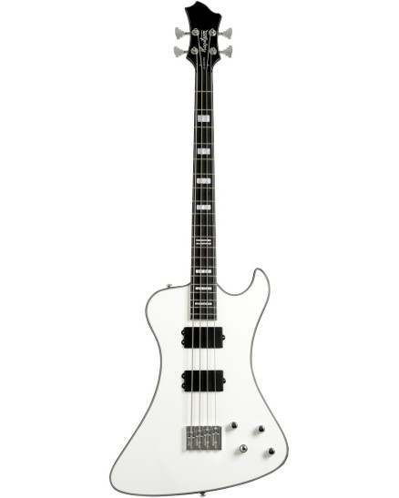 Hagstrom HSNEKROMANT402 Electric Bass, Nekromant 4, White Gloss