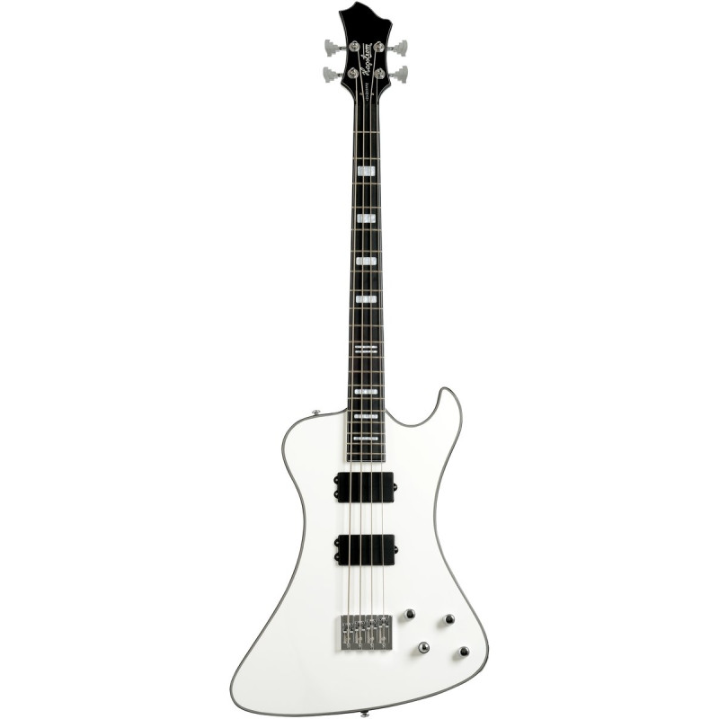 Hagstrom HSNEKROMANT402 Electric Bass, Nekromant 4, White Gloss