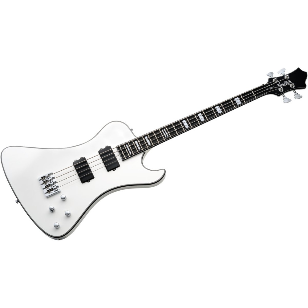 Hagstrom HSNEKROMANT402 Electric Bass, Nekromant 4, White Gloss
