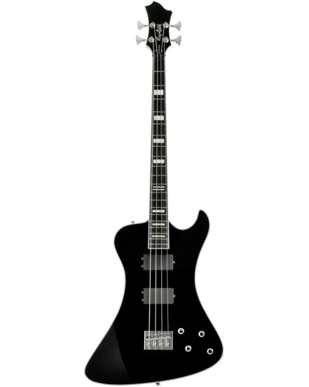 Hagstrom HSNEKROMANT409 Electric Bass, Nekromant 4, Black Gloss