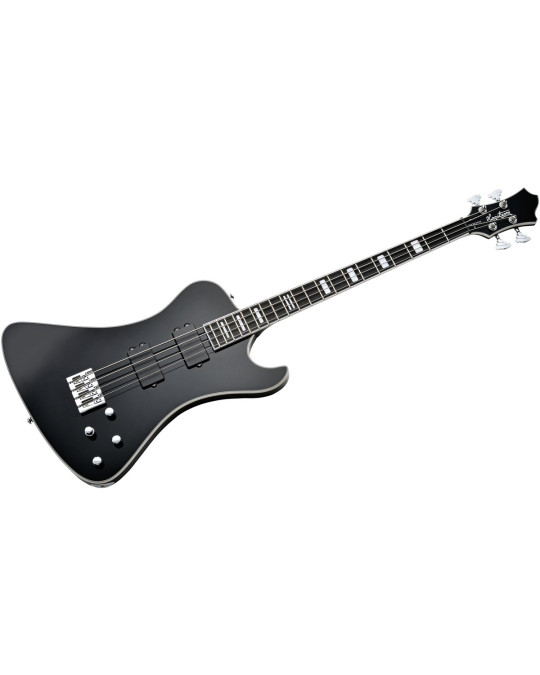 Hagstrom HSNEKROMANT409 Electric Bass, Nekromant 4, Black Gloss