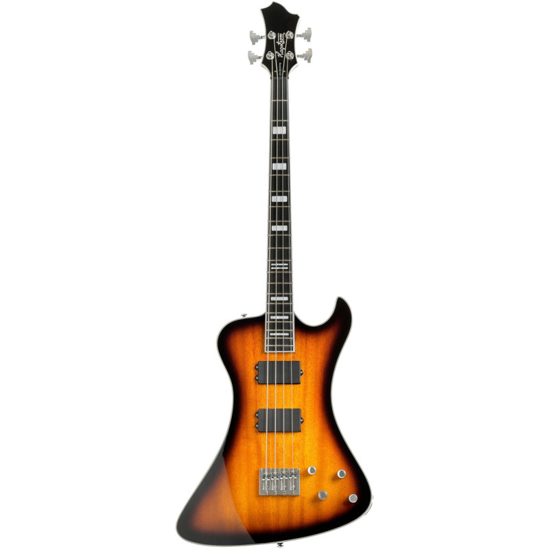 Hagstrom HSNEKROMANT418 Electric Bass, Nekromant 4, Tobacco Sunburst