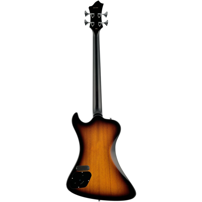 Hagstrom HSNEKROMANT418 Electric Bass, Nekromant 4, Tobacco Sunburst