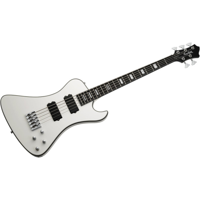 Hagstrom HSNEKROMANT502 Electric Bass, Nekromant 5, White Gloss