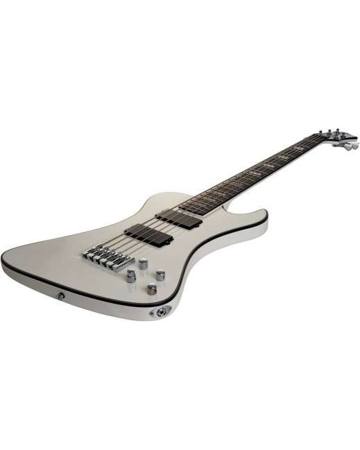 Hagstrom HSNEKROMANT502 Electric Bass, Nekromant 5, White Gloss