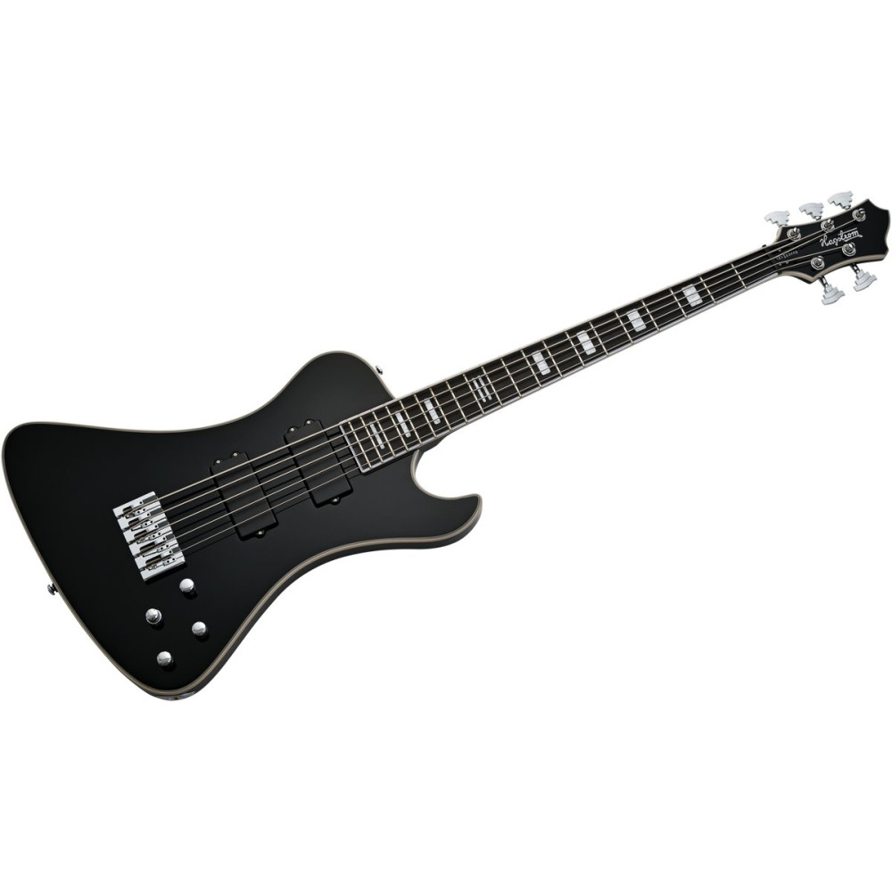 Hagstrom HSNEKROMANT509 Electric Bass, Nekromant 5, Black Gloss