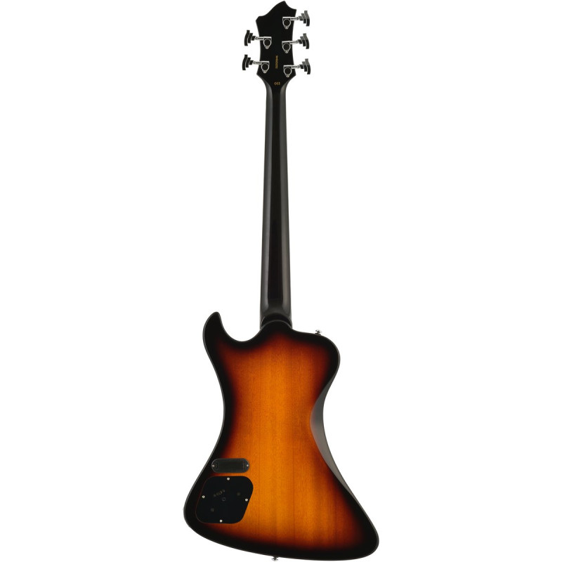 Hagstrom HSNEKROMANT518 Electric Bass, Nekromant 5, Tobacco Sunburst