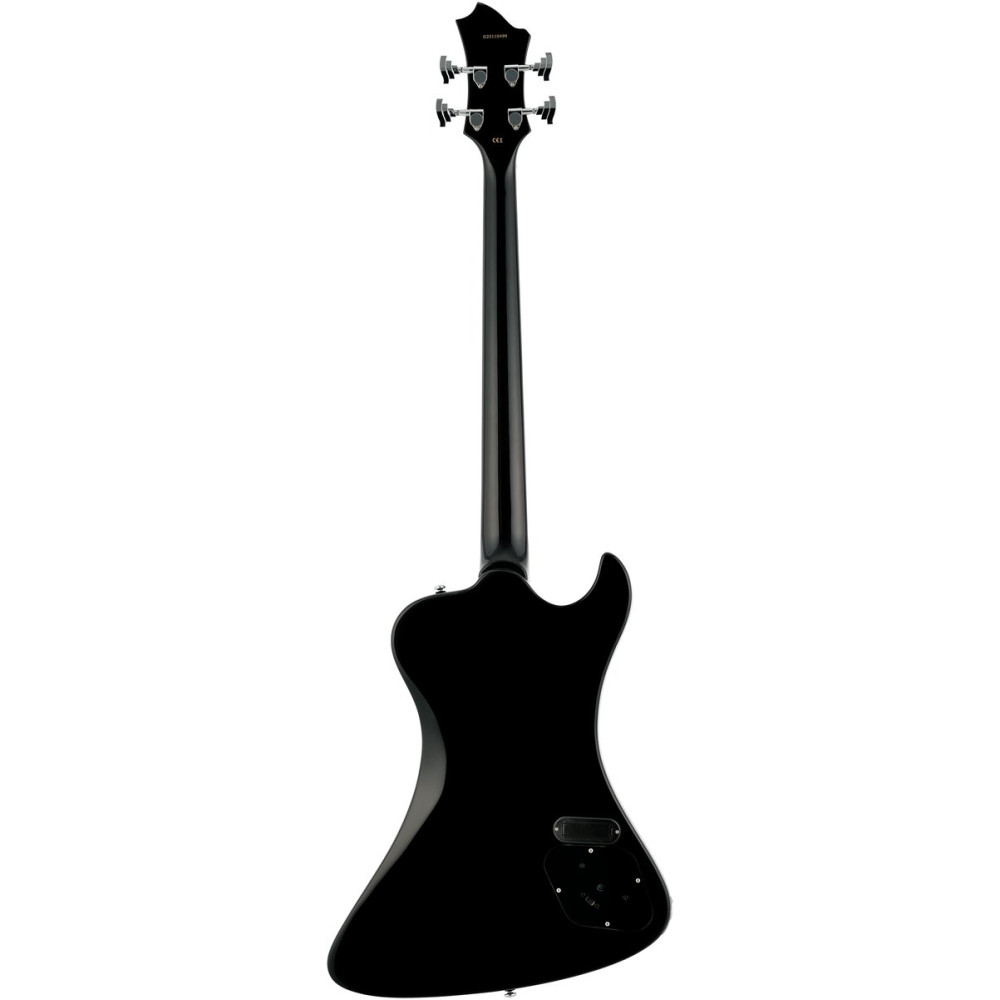 Hagstrom HSNEKROMANTLH409 Electric Bass, Nekromant 4, Black Gloss, Lefthand