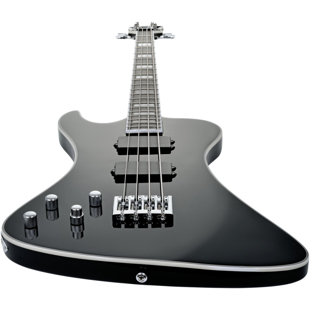 Hagstrom HSNEKROMANTLH409 Electric Bass, Nekromant 4, Black Gloss, Lefthand