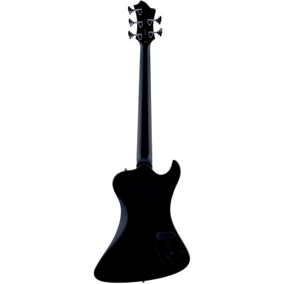 Hagstrom HSNEKROMANTLH509 Electric Bass, Nekromant 5, Black Gloss, Lefthand