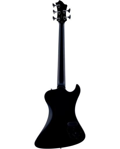 Hagstrom HSNEKROMANTLH509 Electric Bass, Nekromant 5, Black Gloss, Lefthand