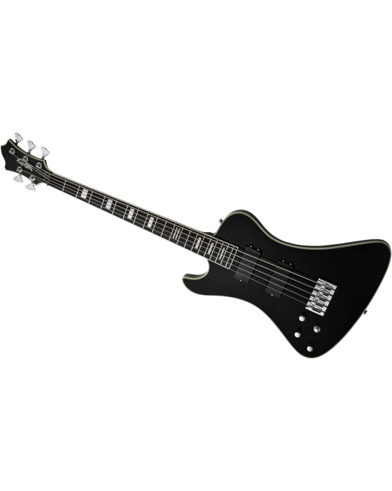 Hagstrom HSNEKROMANTLH509 Electric Bass, Nekromant 5, Black Gloss, Lefthand