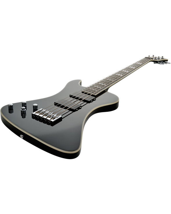 Hagstrom HSNEKROMANTLH509 Electric Bass, Nekromant 5, Black Gloss, Lefthand