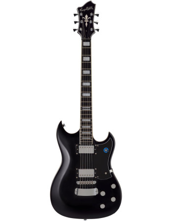 Hagstrom HSPASS09 Electric Guitar, Signature Pat Smear, Black Gloss