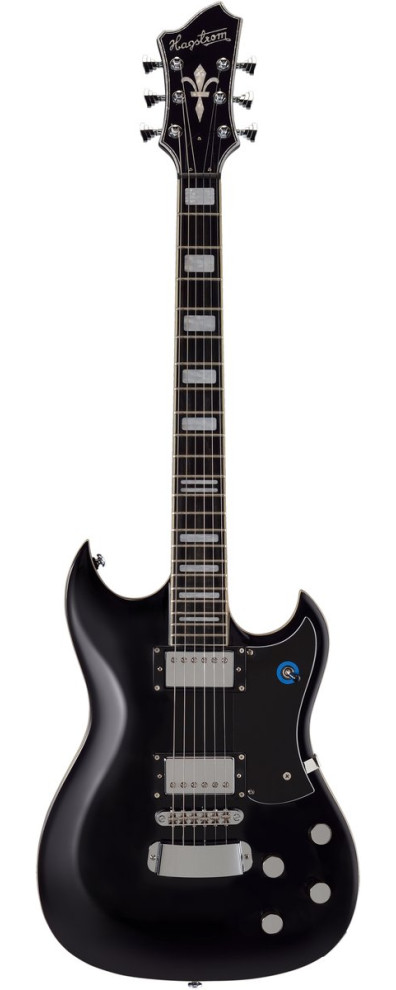 Hagstrom HSPASS09 Electric Guitar, Signature Pat Smear, Black Gloss