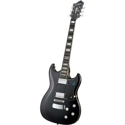 Hagstrom HSPASS09 Electric Guitar, Signature Pat Smear, Black Gloss